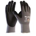 Maxiflex Ultimate Nylon-Strickhandschuhe grau/schwarz, ATG 34-874 - Größe 9 (L)