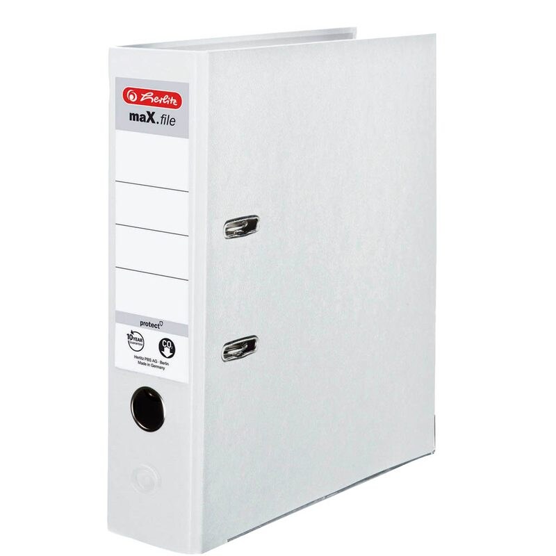 herlitz maX.file protect Ordner weiß Kunststoff 8,0 cm DIN A4 1 Stück Image