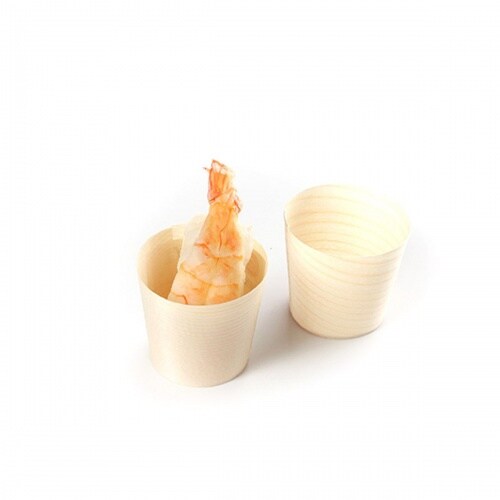 Mank Mini Becher aus Holz, rund, Ø 45 x 45 mm, 100 Stück Image