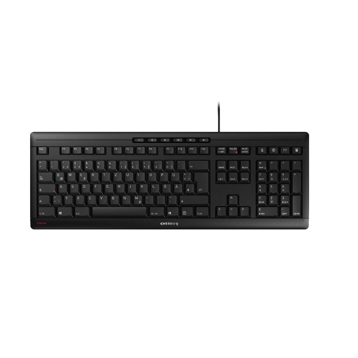 CHERRY STREAM USB-Tastatur DE kabelgebunden schwarz Image