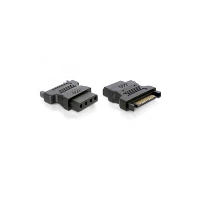 Delock Adapter Power - IDE drive > 4 Pin, SATA 15 p, IDE 4p, Schwarz Image