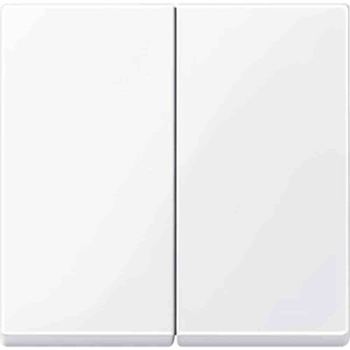 Merten System M Wippe Serien, Schalter/Taster, aktivweiß, glänzend, ohne ISO Aufdruck, geeignet für Bussystem-Tasterankopplung Image