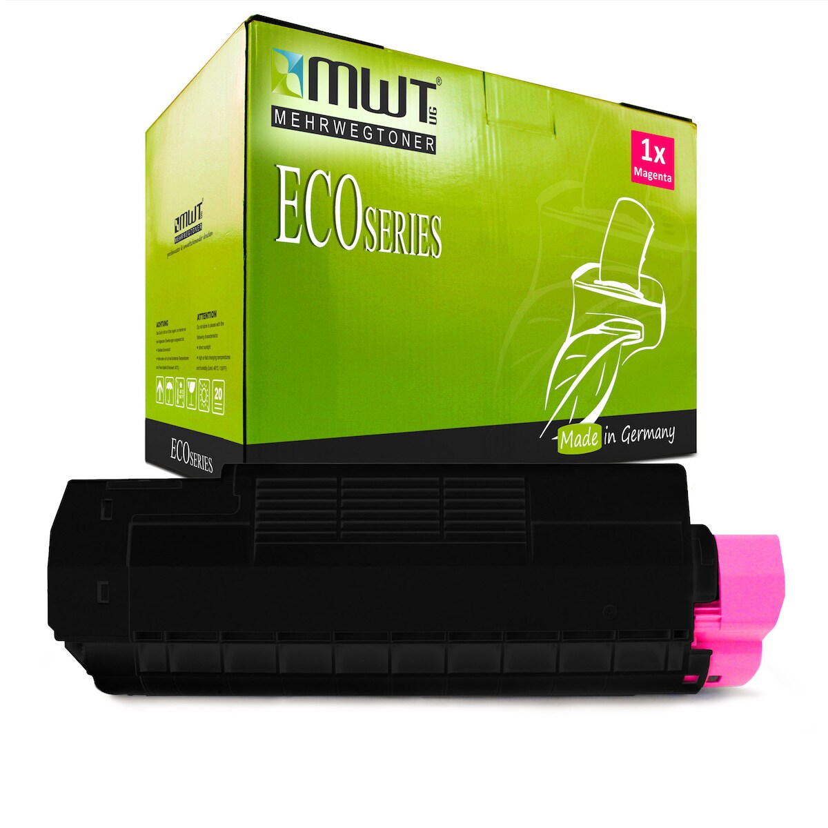 1 Mehrwegtoner kompatible Lasertoner ersetzt OKI 42804538 Magenta Image