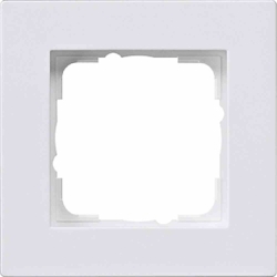 Gira E2 Rahmen, 1f, weiß, glänzend, Kunststoff, geeignet für Unterputz-Installation, Flächenbündige Ausführung, Thermoplast Image