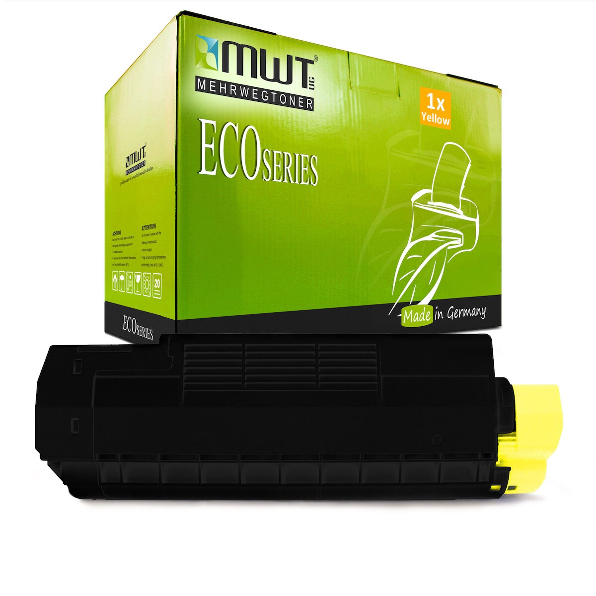 1 Mehrwegtoner kompatible Lasertoner ersetzt OKI 42127405 Yellow Image