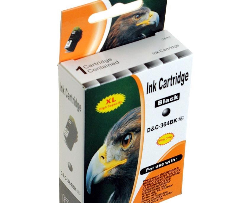 D&C Druckerpatrone Tinte ersetzt HP 364BK XL Schwarz Black CN684EE XL, CN680E für HP Photosmart Drucker Image