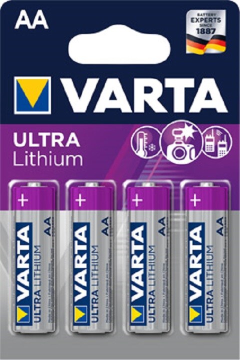 Varta Ultra Lithium Mignon Batterie 4er Blister AA 6106 Image
