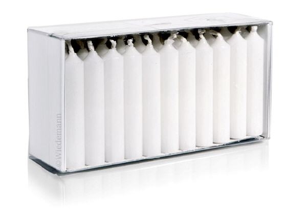 Wiedemann Kerzen Pyramidenkerzen Weiss 63 x Ø 12 mm, 40 Stück Image