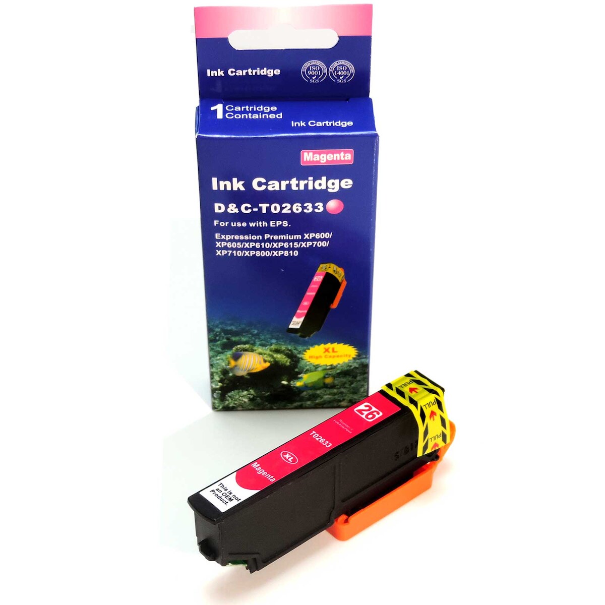 Kompatibel Epson T2633, Eisbär, 26XL, C13T26334010 M Magenta Rot Druckerpatrone für 700 Seiten von D&C Image