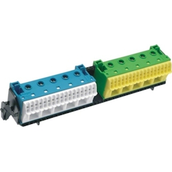 Hager Hauptleitungsklemme, 44Eing, 2pol, schraubenlos, Berührungssicher, 25qmm/Zu, FZ383 Image