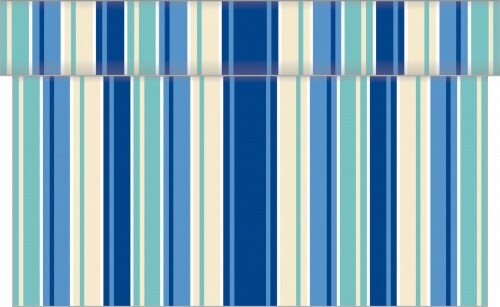 Sovie HOME Tischläufer Stefano in Blau aus Linclass® Airlaid 40 cm x 4,80 m, 1 Stück - Streifen Image