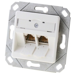 METZ CONNECT E-DAT modul 2 Port UPk reinweiß (RAL 9010) Image