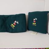 Disney Bedding | Disney Kids Toddlers Green Mickey Fleece Throw & Pillow Nwt | Color: Green | Size: Os