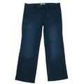 Free People Jeans | Free People Size 28 Dark Blue Cropped Straight Leg Stretch Mid Rise Jeans | Color: Blue/Red/White | Size: 27