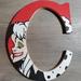 Disney Accents | Hand Painted Cruella De Vil Letter Art | Color: Black/Red | Size: Os