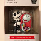 Disney Holiday | Nightmare Before Christmas Ornament Jack And Sally | Color: Black | Size: Ornament