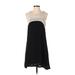 Sand & Spirit Casual Dress - Shift Crew Neck Sleeveless: Black Print Dresses - Women's Size Small