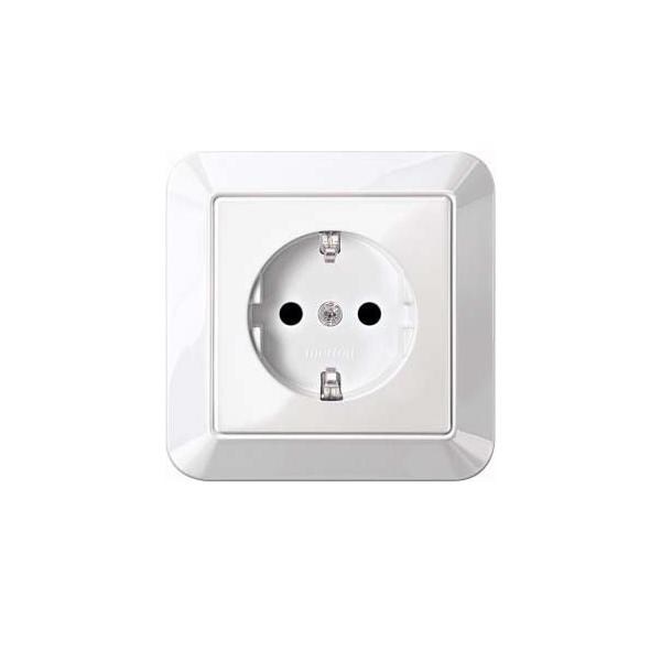 Merten SCHUKO-Steckdose pws/gl MEG2300-1019 Image