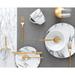 Porcelain 16-piece Marble Dinnerware Set