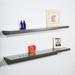 Set of 2 Modern and Contemporary Floating Shelves - Black Oak - 47.2 *9.25 *1.5 inches