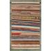 Striped Gabbeh Kashkoli Oriental Wool Area Rug Handmade Bedroom Carpet - 6'3" x 9'7"
