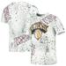 Men's FISLL White New York Knicks Gold Foil Splatter Print T-Shirt