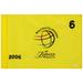 PGA TOUR Event-Used #6 Yellow Pin Flag from The Barbados World Cup on December 4th to 10th 2006
