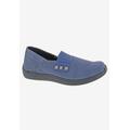 Extra Wide Width Women's Posy Flat by Drew in Navy Canvas (Size 9 WW)