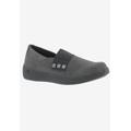 Wide Width Women's Posy Flat by Drew in Black Canvas (Size 8 1/2 W)