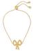 Coach Jewelry | Coach Crystal Bow Slider Bracelet New | Color: Gold | Size: Os