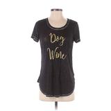 Maurices Short Sleeve T-Shirt: Black Tops - Women's Size Small