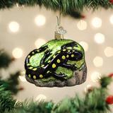 Old World Christmas Salamander Hanging Figurine Ornament Glass in Black/Green | 4.25 H x 3.5 W x 1.5 D in | Wayfair 12561