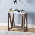 Hokku Designs Aidel End Table w/ Storage Wood in Brown | 22 H x 20 W x 22 D in | Wayfair 40F6D452EACE4D56A5DC973491C2142F
