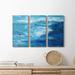 Wrought Studio™ Crashing Waves II - 3 Piece Wrapped Canvas Painting Canvas in Brown | 27 H x 54 W x 1 D in | Wayfair