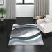 Blue 108 x 0.59 in Area Rug - Wade Logan® Duboistown Abstract Gray/Turquoise Area Rug Polypropylene | 108 W x 0.59 D in | Wayfair