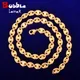 Collier solide brillant pour hommes et femmes lien Bling Gold Document bijoux Hip Hop JO7 mm