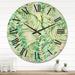 Designart 'Tropical Leaves of Monstera' Tropical Wood Wall Clock