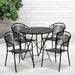 30-in. Round Steel Folding Patio Table Set w/ 4 Chairs