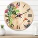 Designart 'Succulents In Old Watering Can' Farmhouse Wood Wall Clock