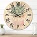 Designart 'Cactus and Succulent House Plants II' Farmhouse Wood Wall Clock