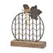 Metal and Wood Fall Pumpkin Decor for Thanksgiving