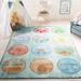 SAFAVIEH Kids Playhouse Machine Washable Slip Resistant Quitterie Alphabet Rug