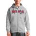 Men's Antigua Heathered Gray New England Patriots Wordmark Victory Full-Zip Hoodie