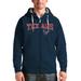 Men's Antigua Navy Houston Texans Wordmark Victory Full-Zip Hoodie