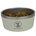 Indulge Beige Double Wall Stainless Steel Dog Bowl, 8 Cups, Medium, Off-White
