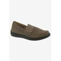 Wide Width Women's Posy Flat by Drew in Tan Canvas (Size 6 W)