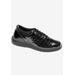 Women's Tulip Oxford Flat by Drew in Black Croco (Size 7 M)