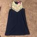 Lilly Pulitzer Dresses | Lilly Pulitzer Nwt Navy Bama Soft Shift Dress With Gold Embroidery | Color: Blue/Gold | Size: 2