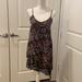 Free People Dresses | Free People Asymmetrical Beaded Dress Size Xs | Color: Blue/Brown | Size: Xs