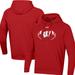 Men's Under Armour Red Wisconsin Badgers Football Icon 2.0 All Day Fleece Raglan Pullover Hoodie